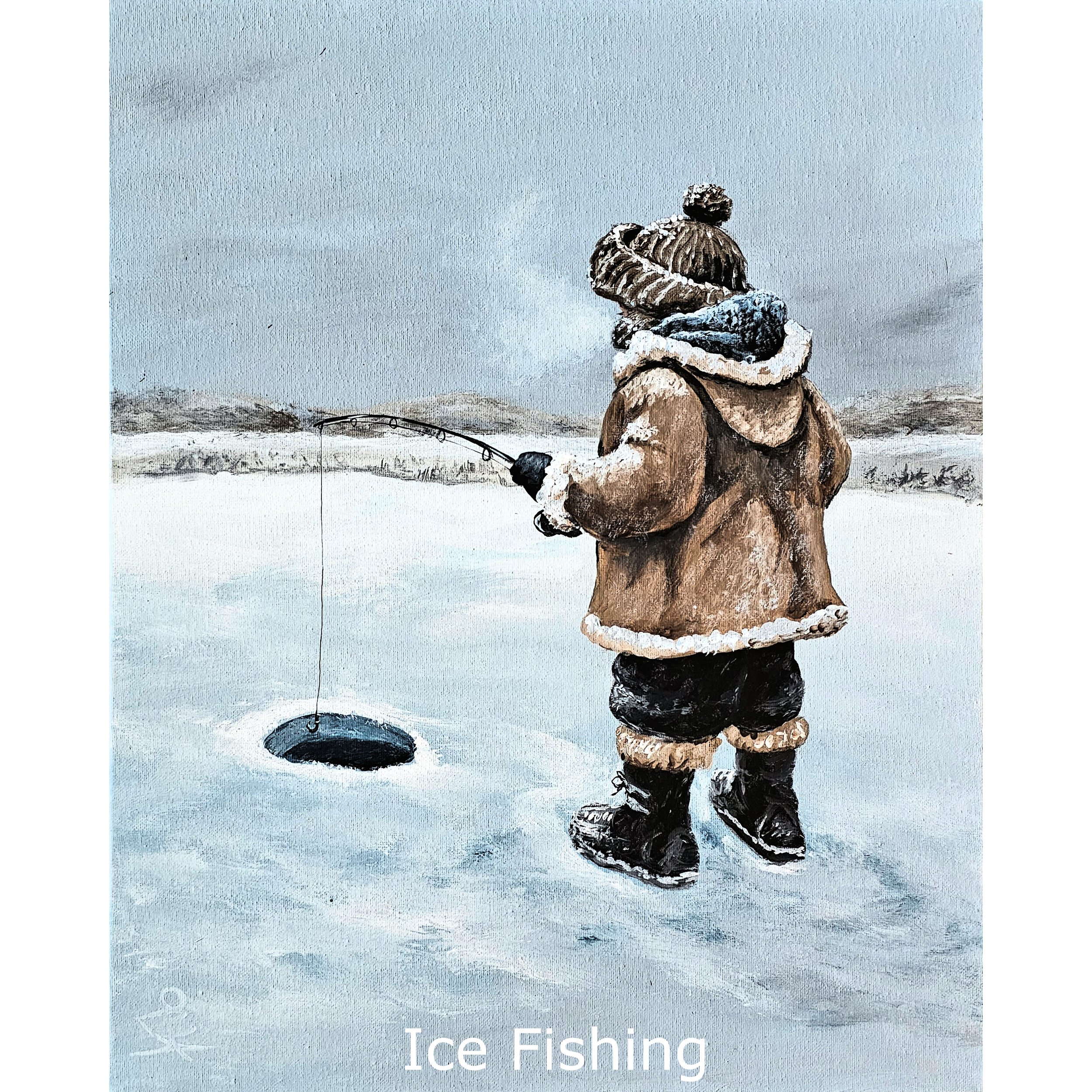 Ice Fishing エッチング 版画 Robert W. Weller Ice Fishing エッチング 版画 Robert W. Weller Ice Fishing